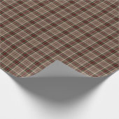 TAN, Rot und grünes kariertes Muster Geschenkpapier (Ecke)