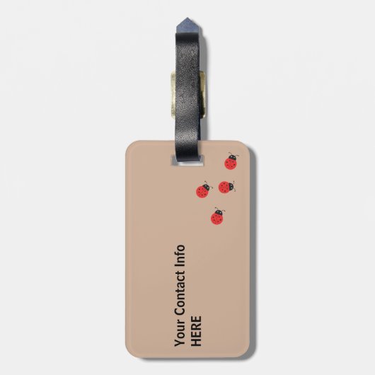 TAN-, Roter und Schwarzer"Liebe-" Gepäckanhänger (Rückseite vertikal)