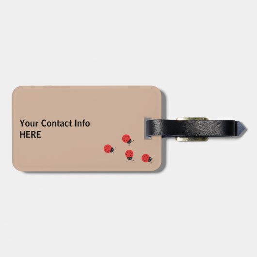 TAN-, Roter und Schwarzer"Liebe-" Gepäckanhänger (Rückseite horizontal)