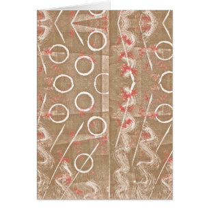 Tan Rust White Abstrakt