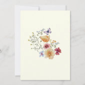 Tan Rustic Boho Wildblume Wedding Einladung (Rückseite)