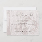 Tan Rustic Woodgrain Herbstliche Hochzeit im Herbs Einladung (Vorderseite)