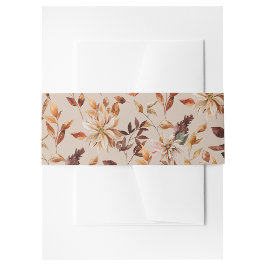 Tan Rustikaler Herbst lässt Einladung Bauchband Einladungsbanderole