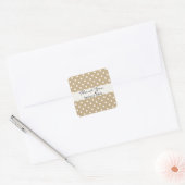 Tan Sand Square Custom Polka Dotted Danke Quadratischer Aufkleber (Umschlag)