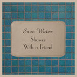 Tan Save Water Shower with Friend Funny Plush  Badematte<br><div class="desc">This humorous funny bath mat can be any background color you select. Default background is a neutral tan; text is dark brown. Text says "Save Water, Shower With a Friend". Matching shower curtain available. A great gift for a wedding or housewarming. All Rights Reserved © 2015 Alan & Marcia Socolik....</div>