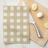 Tan Schachbrett Disc Towel Geschirrtuch (Viertel Falte)