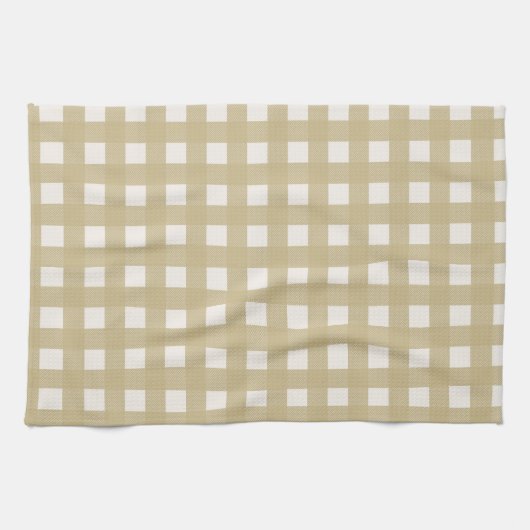Tan Schachbrett Disc Towel Geschirrtuch (Horizontal)