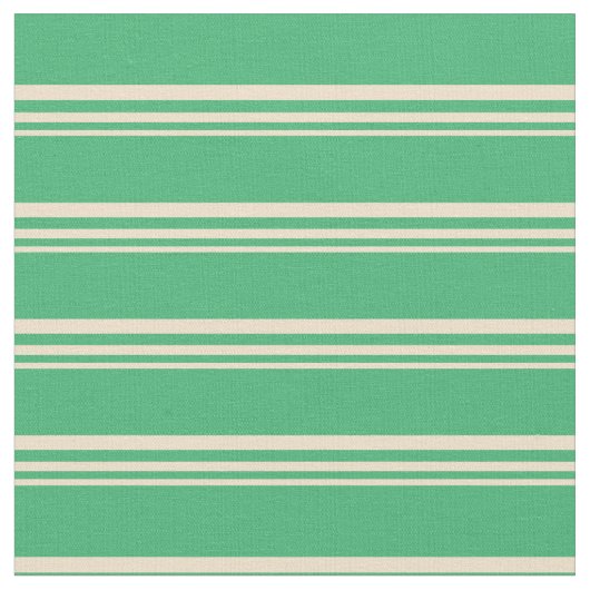 Tan & Sea Green Stripes/Lines Muster Stoff (Nahaufnahme)