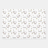 Tan Sheep Eid Mubarak Kids Geschenkpapier Set (Vorderseite)