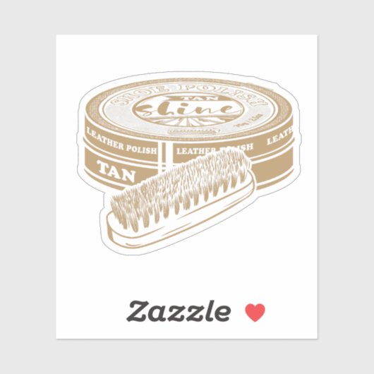 Tan shoepolis tin Pop art Aufkleber (Blatt)