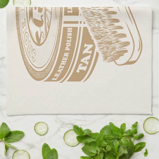 Tan shoepolis tin Pop art Geschirrtuch (Gefaltet)