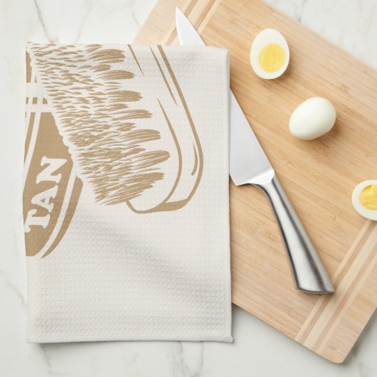 Tan shoepolis tin Pop art Geschirrtuch (Viertel Falte)