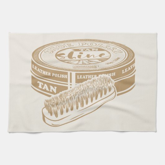 Tan shoepolis tin Pop art Geschirrtuch (Horizontal)