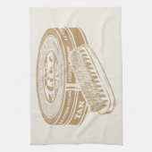 Tan shoepolis tin Pop art Geschirrtuch (Vertikal)