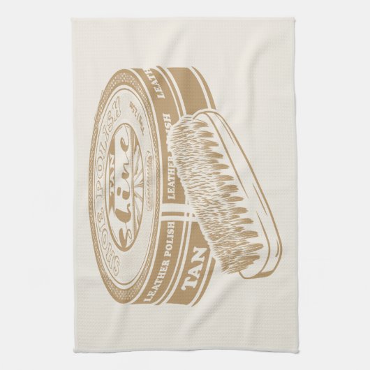 Tan shoepolis tin Pop art Geschirrtuch (Vertikal)