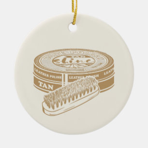 Tan shoepolis tin Pop art Keramik Ornament