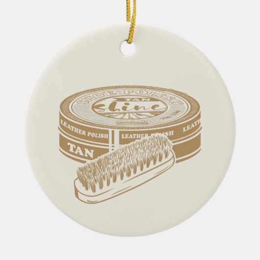 Tan shoepolis tin Pop art Keramik Ornament (Vorne)