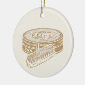 Tan shoepolis tin Pop art Keramik Ornament (Links)