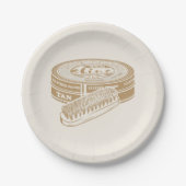 Tan shoepolis tin Pop art Pappteller (Vorderseite)