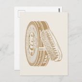 Tan shoepolis tin Pop art Postkarte (Vorne/Hinten)