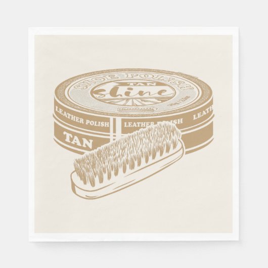 Tan shoepolis tin Pop art Serviette (Vorderseite)