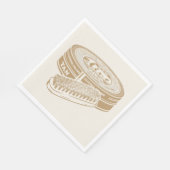 Tan shoepolis tin Pop art Serviette (Ecke)