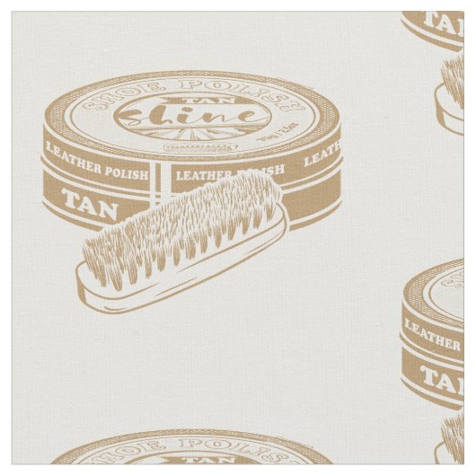 Tan shoepolis tin Pop art Stoff (Nahaufnahme)