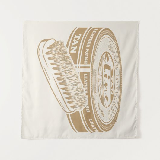 Tan shoepolis tin Pop art Wandteppich (Vorderseite (Horizontal))