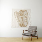 Tan shoepolis tin Pop art Wandteppich (Beispiel (Horizontal))