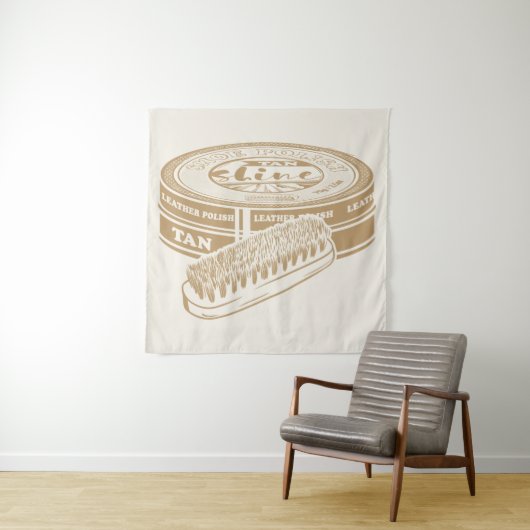 Tan shoepolis tin Pop art Wandteppich (Beispiel)