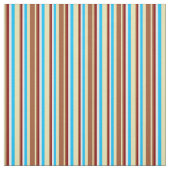 Tan, Sienna, Maroon, White & Deep Sky Blau gefärbt Stoff (Muster)