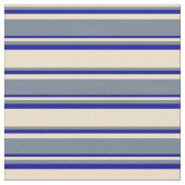 Tan, Slate Gray & Dark Blue Pattern Stoff (Nahaufnahme)