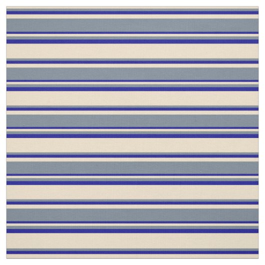 Tan, Slate Gray & Dark Blue Pattern Stoff (Muster)