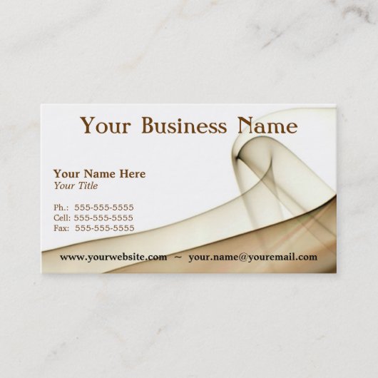 Tan Smoke Business Card Visitenkarte (Vorderseite)