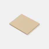 Tan Solid Color Post-it Klebezettel (angewinkelt)