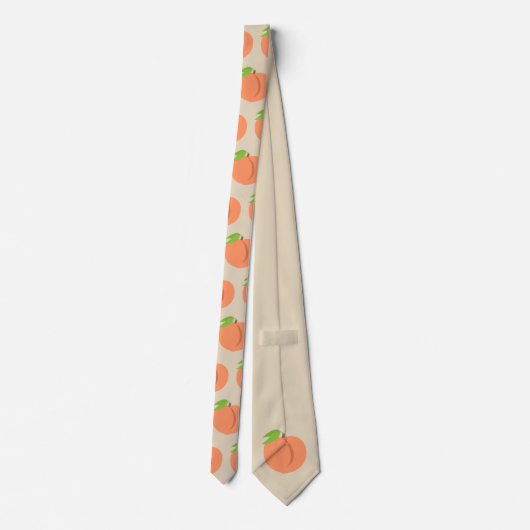 Tan Southern Peach Emoji Tie 2 Krawatte (Rückseite)