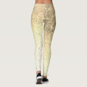 Tan Speckled Grunge Abstrakt Leggings (Rückseite)