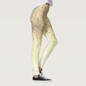 Tan Speckled Grunge Abstrakt Leggings (Rechts)