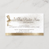 Tan Spray Sparkling Gold Ernennung Visitenkarte (Rückseite)