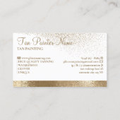 Tan Spray Sparkling Gold Visitenkarte (Rückseite)