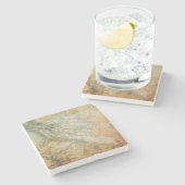 Tan Stone Untersetzer (Seitenansicht)