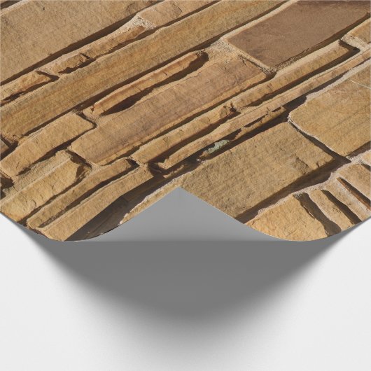 Tan Stone Wrapping Paper Geschenkpapier (Ecke)
