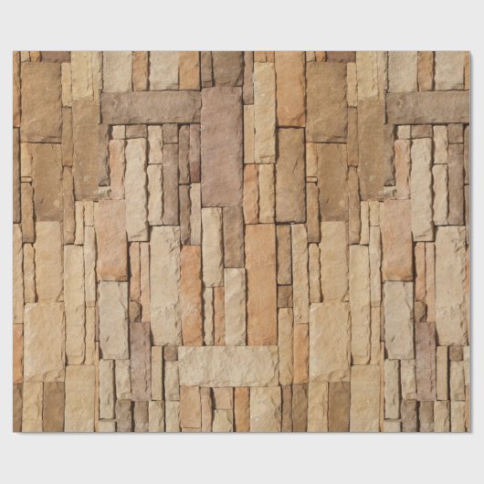 Tan Stone Wrapping Paper Geschenkpapier (Flach)