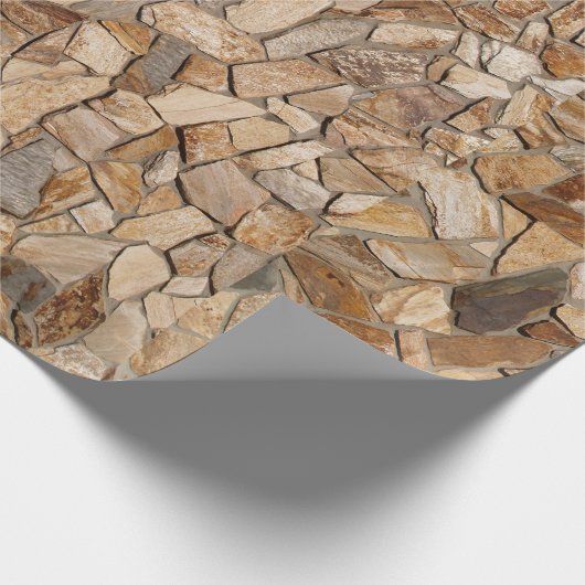 Tan Stone Wrapping Paper Geschenkpapier (Ecke)