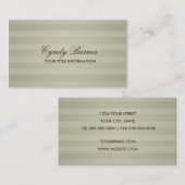 Tan Stripe Business Card Visitenkarte (Vorne/Hinten)