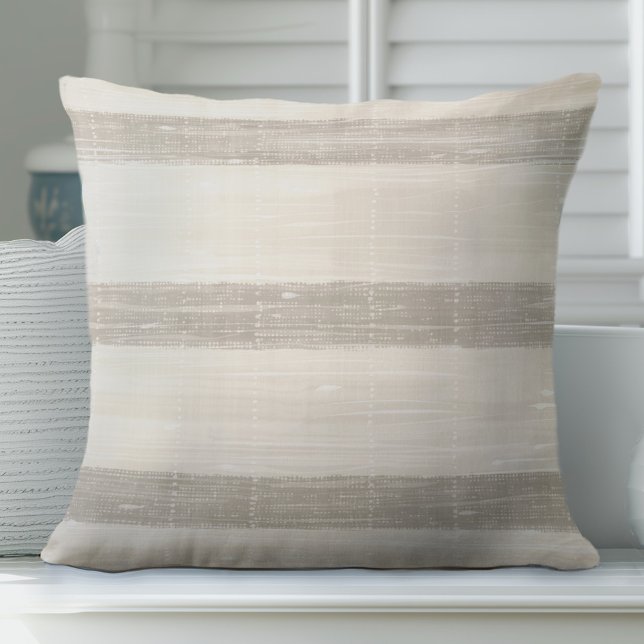 Tan Striped Pillow Kissen (Von Creator hochgeladen)