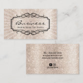 Tan Studio Ivory Gold Glitzer Tanning Visitenkarte (Vorne/Hinten)