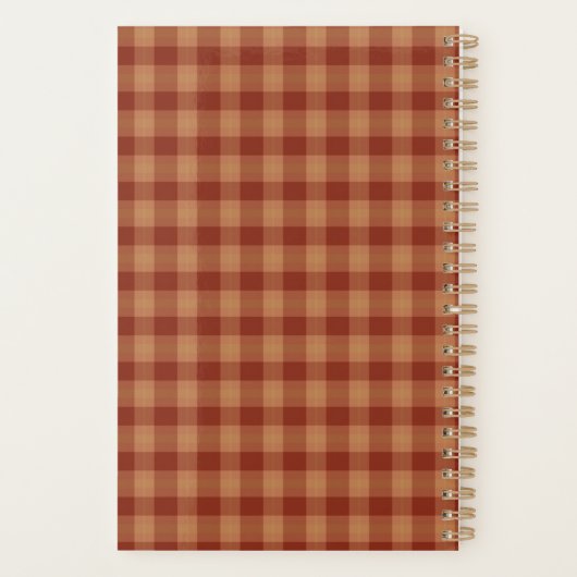 Tan Tartan Planner  Planer (Rückseite)