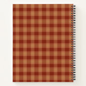 Tan Tartan Spiral Notebook Notizblock (Rückseite)