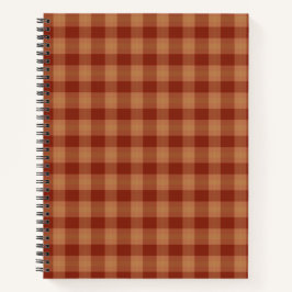Tan Tartan Spiral Notebook Notizblock